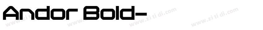 Andor Bold字体转换